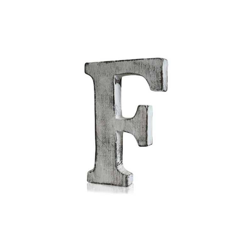 Shabby Chic Wooden Letter - F - My Vitamin Shop