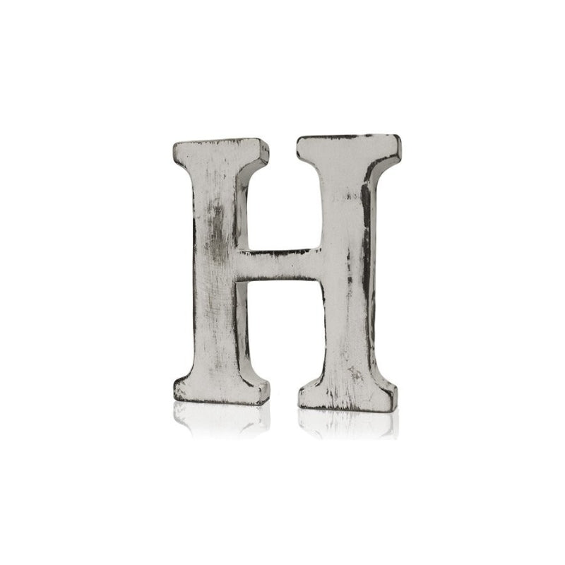 Shabby Chic Wooden Letter - H - My Vitamin Shop