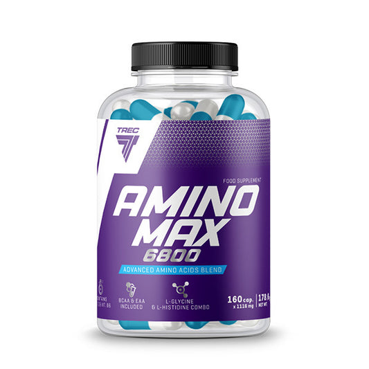 Trec Nutrition Amino Max 6800 - 160 Caps Amino Acids for Quick Muscle Recovery