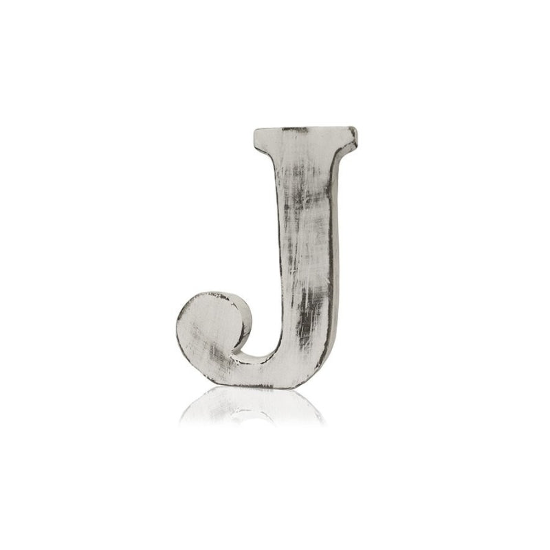 Shabby Chic Wooden Letter - J - My Vitamin Shop