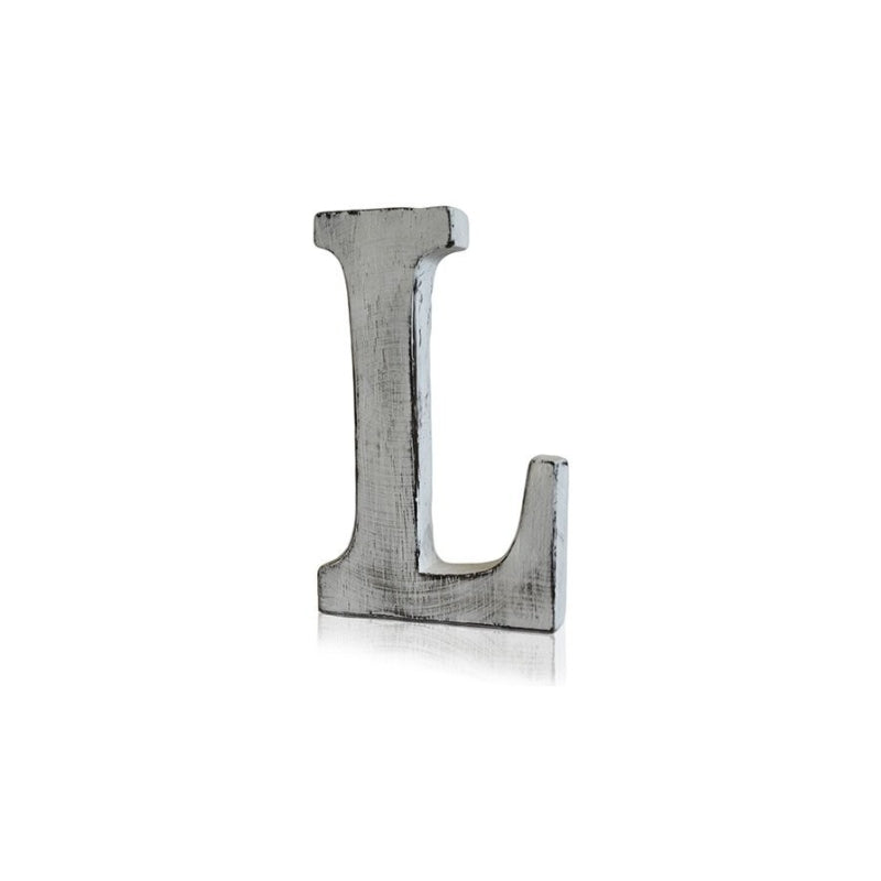 Shabby Chic Wooden Letter - L - My Vitamin Shop