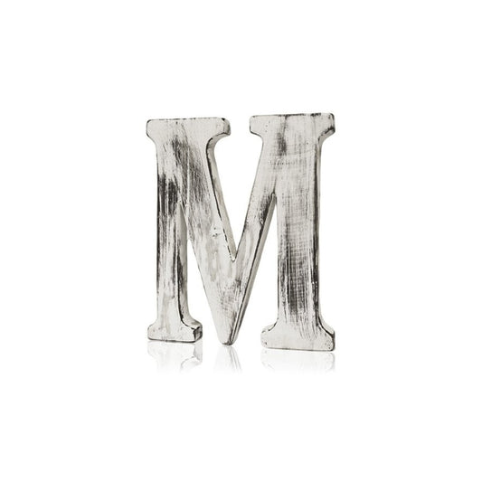 Shabby Chic Wooden Letter - M - My Vitamin Shop