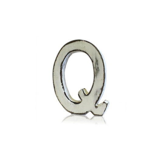 Shabby Chic Wooden Letter - Q - My Vitamin Shop