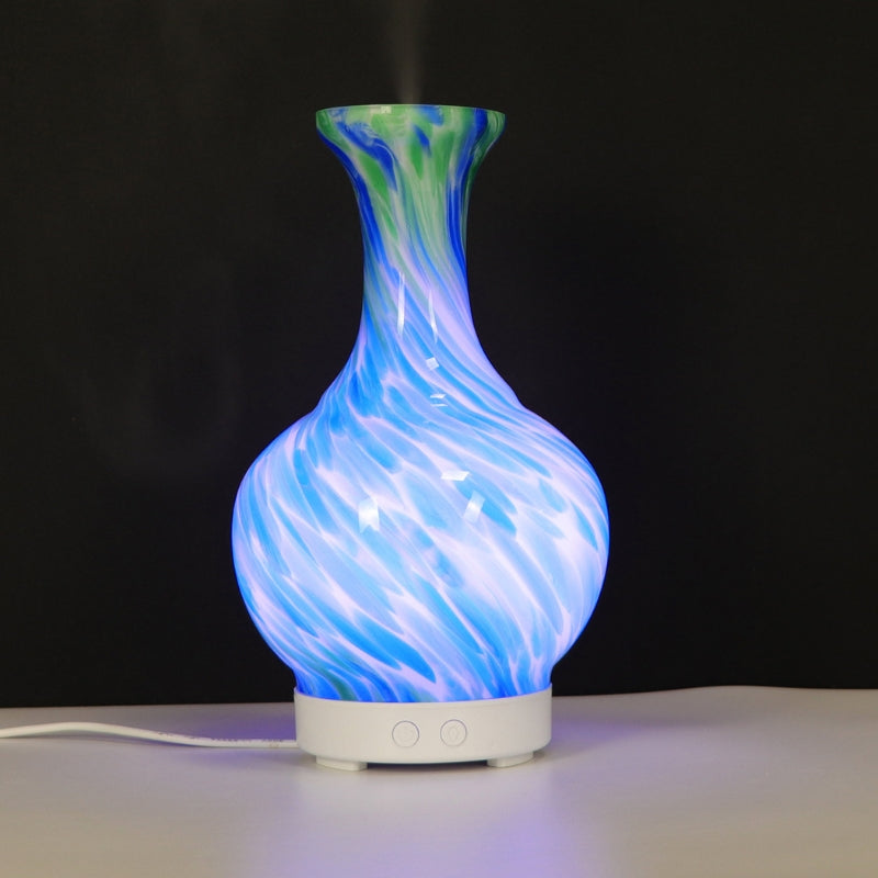 Aroma Atomiser - Glass Vase Blue and Green UK Plug - My Vitamin Shop