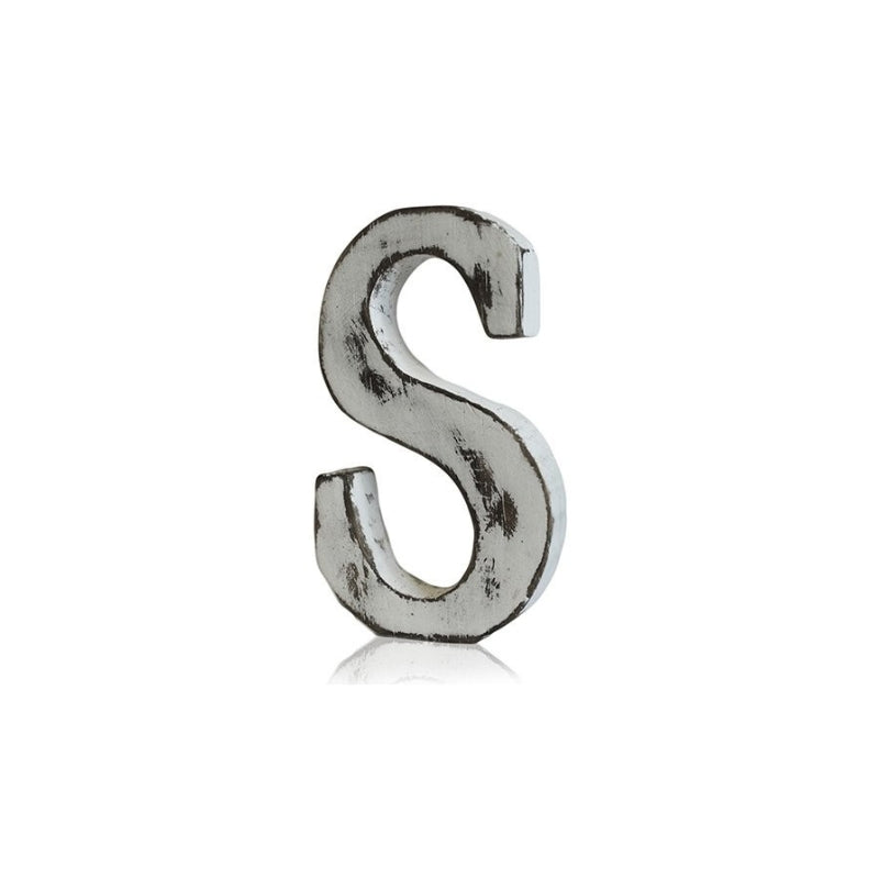 Shabby Chic Wooden Letter - S - My Vitamin Shop