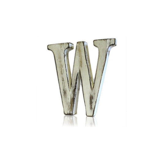 Shabby Chic Wooden Letter - W - My Vitamin Shop