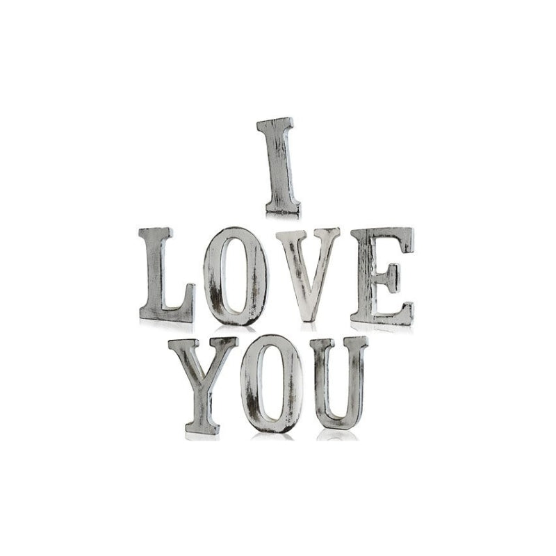 Shabby Chic Wooden Letters - I LOVE YOU (8 Letters) - My Vitamin Shop