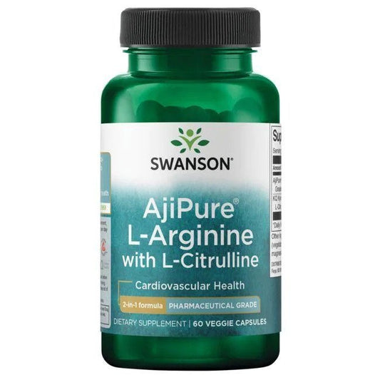 Swanson AjiPure L-Arginine with L-Citrulline 60 vcaps