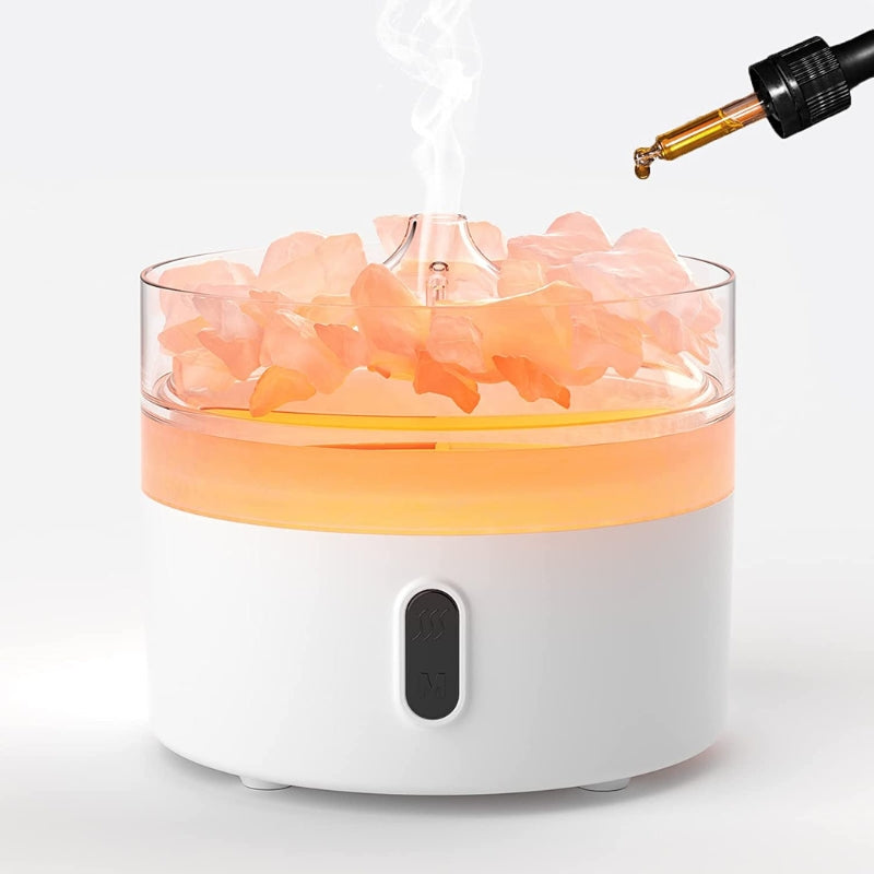 Himalayan Salt Aroma Diffuser Night Light Flame Effect (Salt Included) - My Vitamin Shop