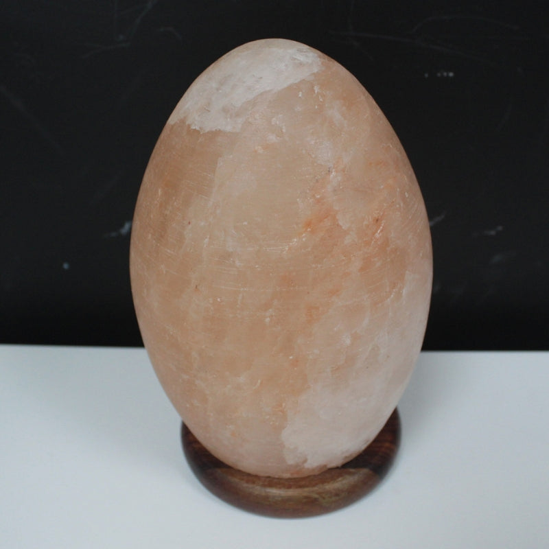 Salt Lamp Egg with Wooden Base - My Vitamin Shop