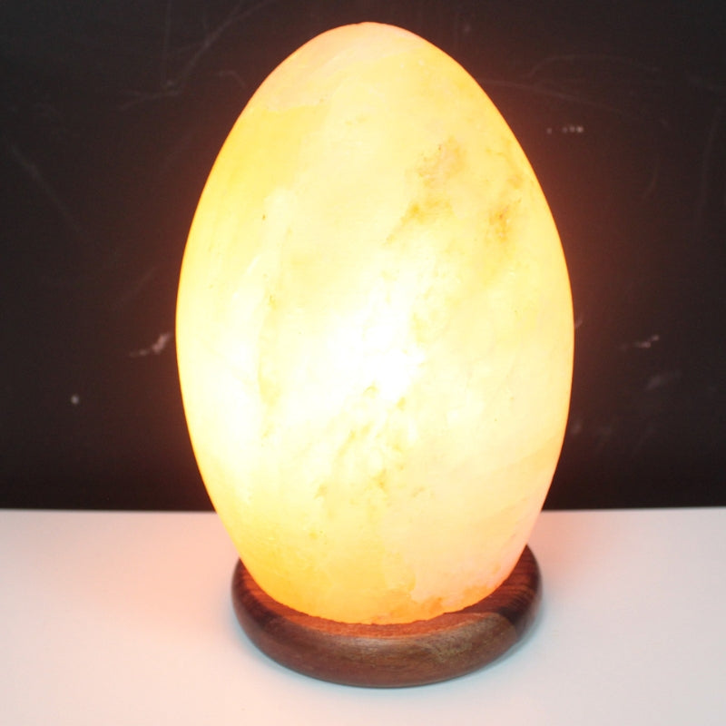 Salt Lamp Egg with Wooden Base - My Vitamin Shop