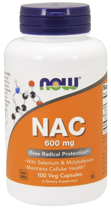 NOW Foods NAC with Selenium & Molybdenum 100 Vcaps Free Radical Protection 600mg