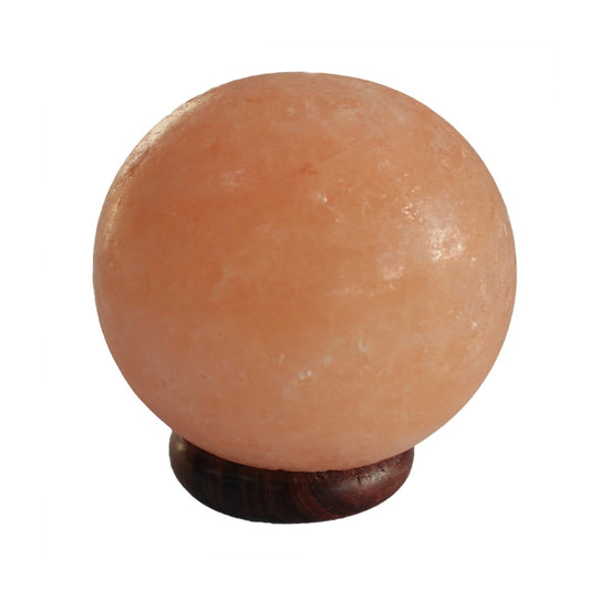 Salt Lamp Ball with a Big Wooden Base - My Vitamin Shop