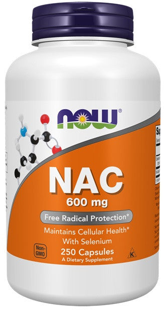 NOW Foods NAC with Selenium & Molybdenum 600mg Free Radical Protection 250 caps