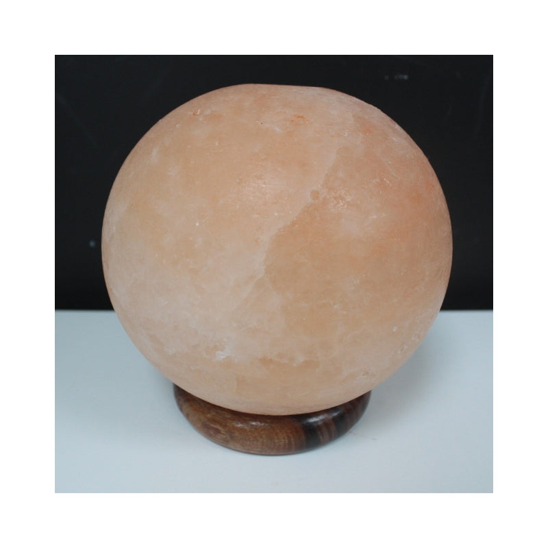 Salt Lamp Ball with a Big Wooden Base - My Vitamin Shop