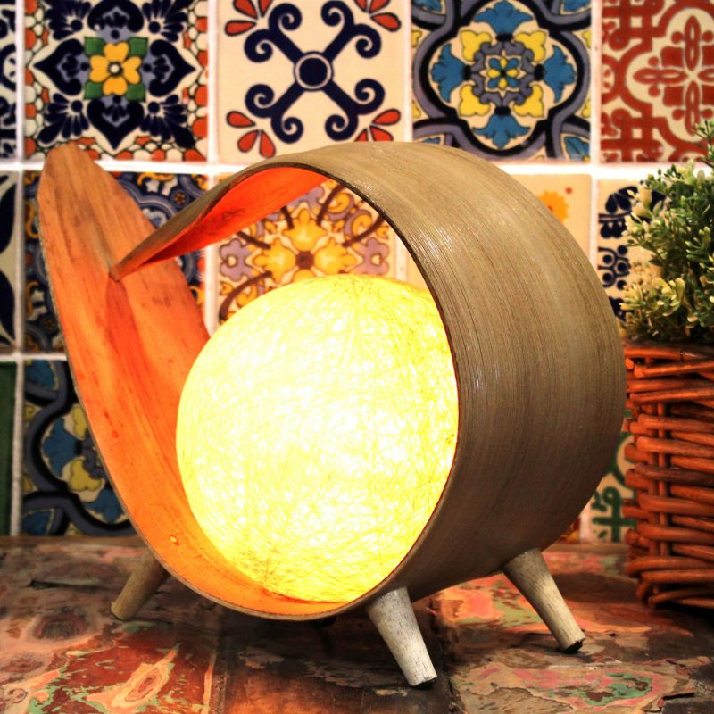 Rustic Natural Coconut Lamp - Handmade from Bali - My Vitamin Shop