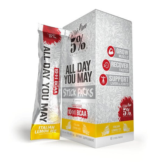 5% Nutrition AllDayYouMay - Legendary Series Stick Packs Italian Lemon Ice 10x 17g