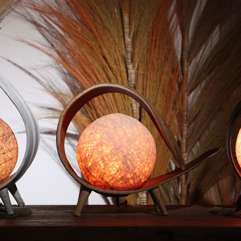 Rustic Natural Coconut Lamp - Handmade from Bali - My Vitamin Shop