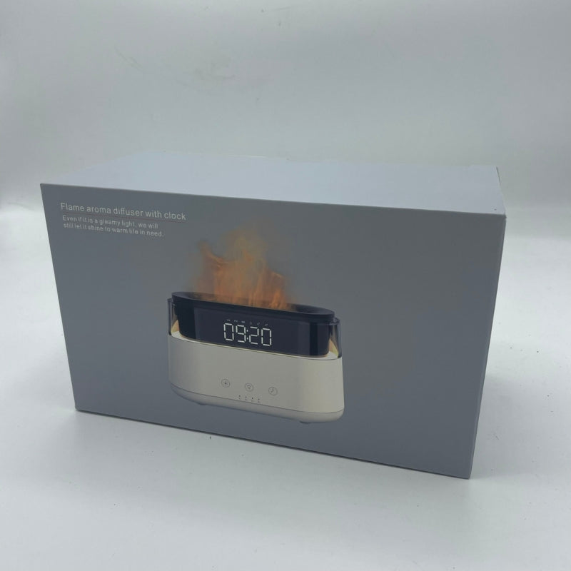 Modern Aroma Diffuser - Led Clock Flame Effect - My Vitamin Shop