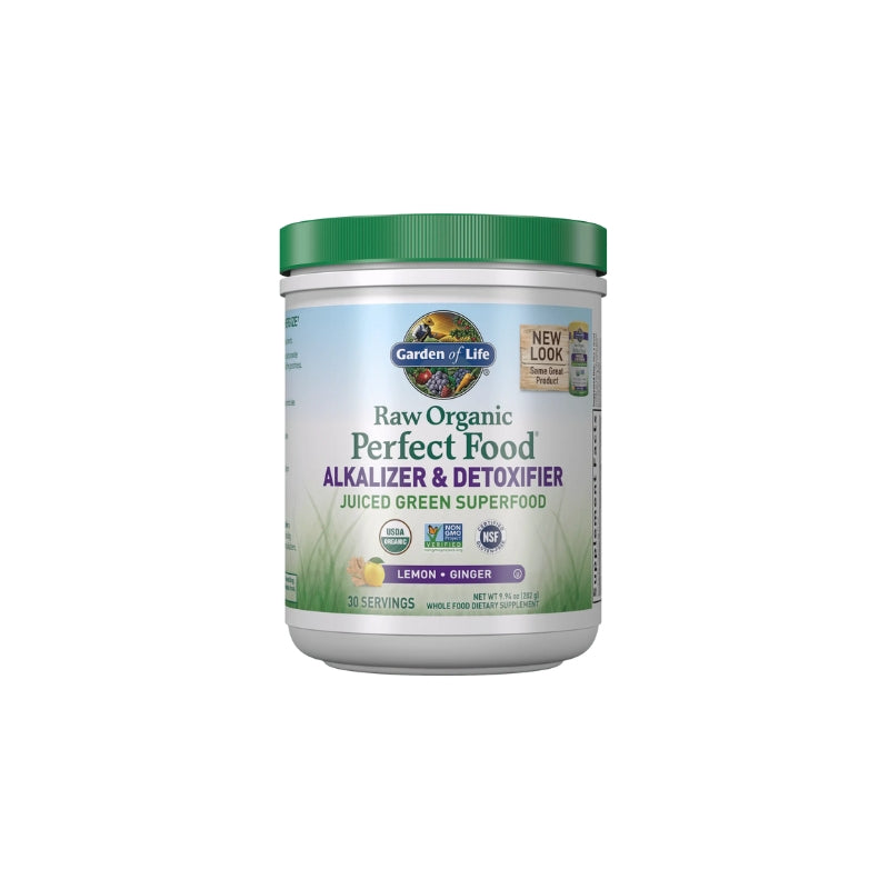 Garden of Life Raw Organic Perfect Food Alkalizer & Detoxifier, Lemon Ginger - 282g - My Vitamin Shop