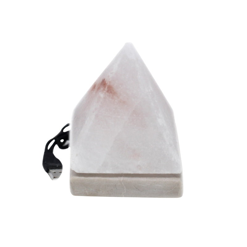 Pyramid White Himalayan Salt Lamp - 9 cm (Multicolour) - My Vitamin Shop