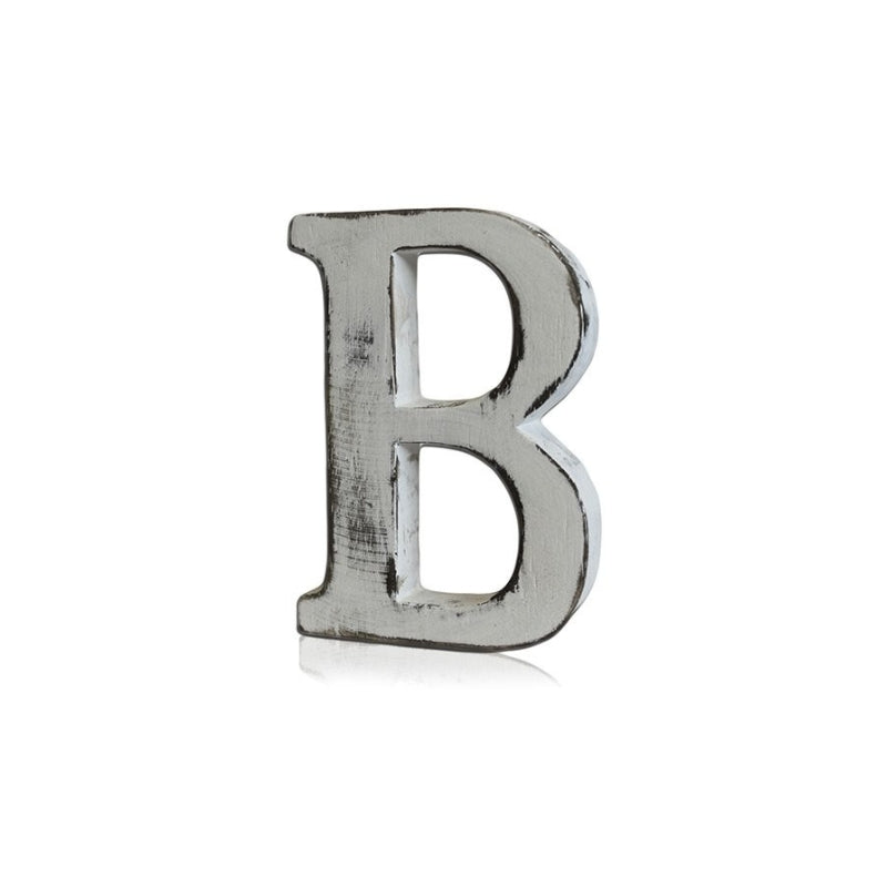 Shabby Chic Wooden Letter - B - My Vitamin Shop