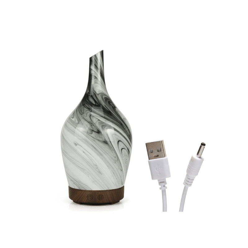 Aroma Atomiser - Glass Abstract Grey USB - My Vitamin Shop