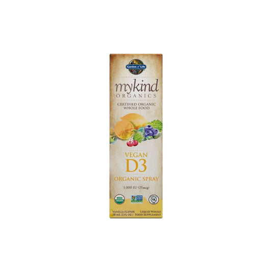 Garden of Life Mykind Organics Vegan D3 Organic Spray, 1000 IU (Vanilla) - 58ml - My Vitamin Shop