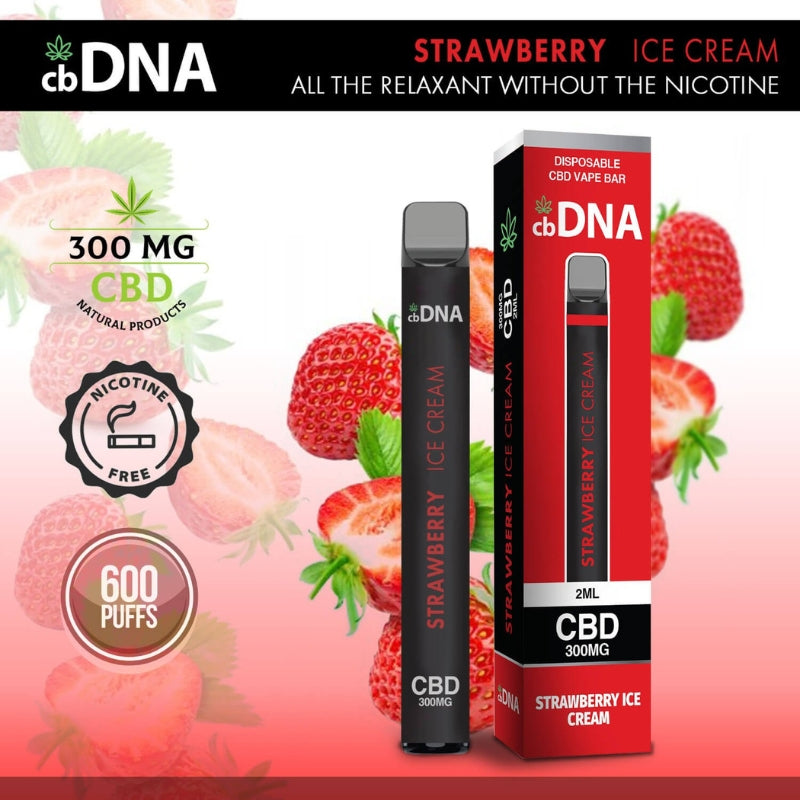 300mg Disposable CBD Vape - Inhaling Vapour - Managing Social Anxiety or Stress