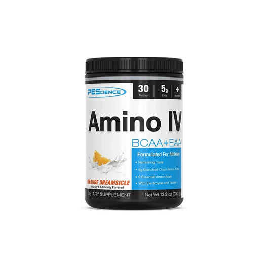 PEScience Amino IV BCAA+EAA Formulated For Athletes Orange Dreamsicle 390g