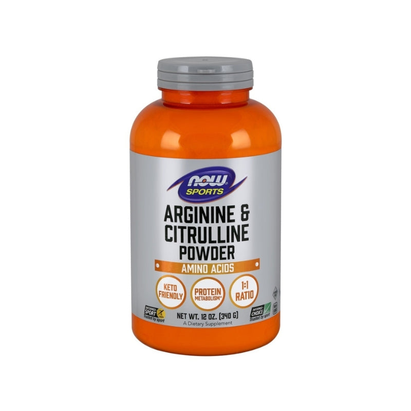 NOW Foods Arginine & Citrulline Powder - Keto Friendly 340g