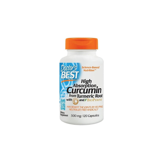 Doctor's Best High Absorption Curcumin From Turmeric Root with C3 Complex & BioPerine 1000mg - 120 tablets - My Vitamin Shop