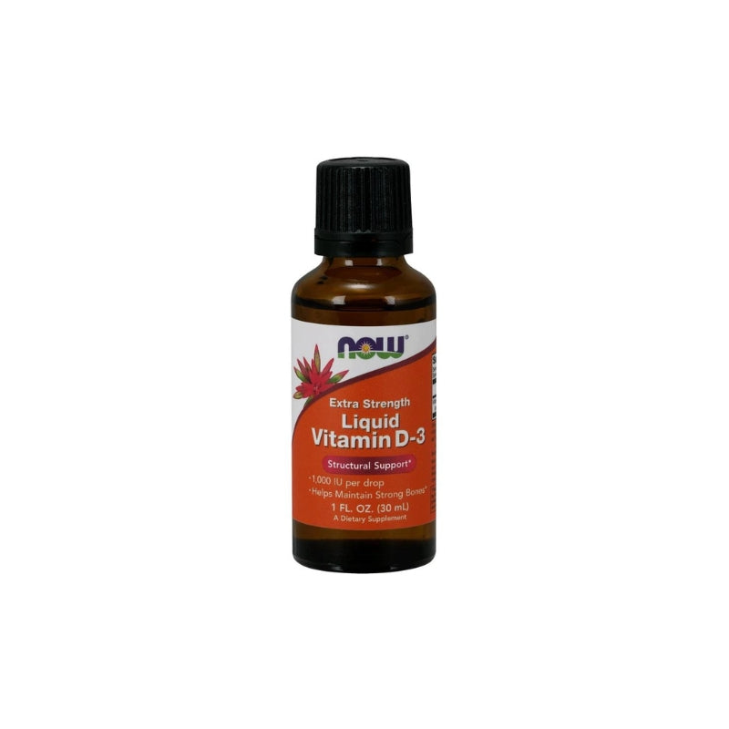 NOW Foods Vitamin D-3 Liquid - 1000 IU (Extra Strength) - 30 ml. - My Vitamin Shop