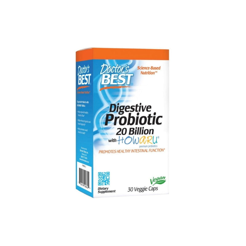 Doctor's Best Digestive Probiotic 20 Billion CFU - 30 vcaps - My Vitamin Shop