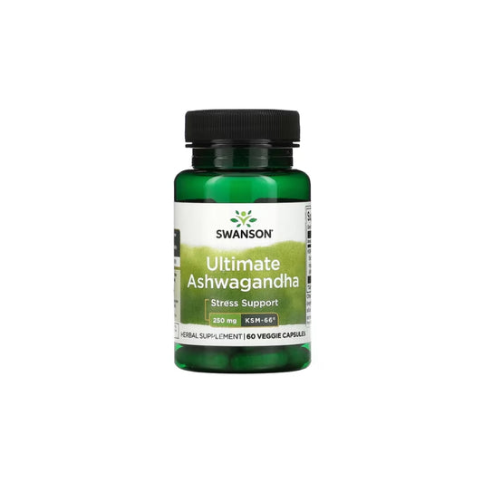 Swanson Ashwagandha Ultimate KSM-66, 250mg - 60 vcaps - My Vitamin Shop