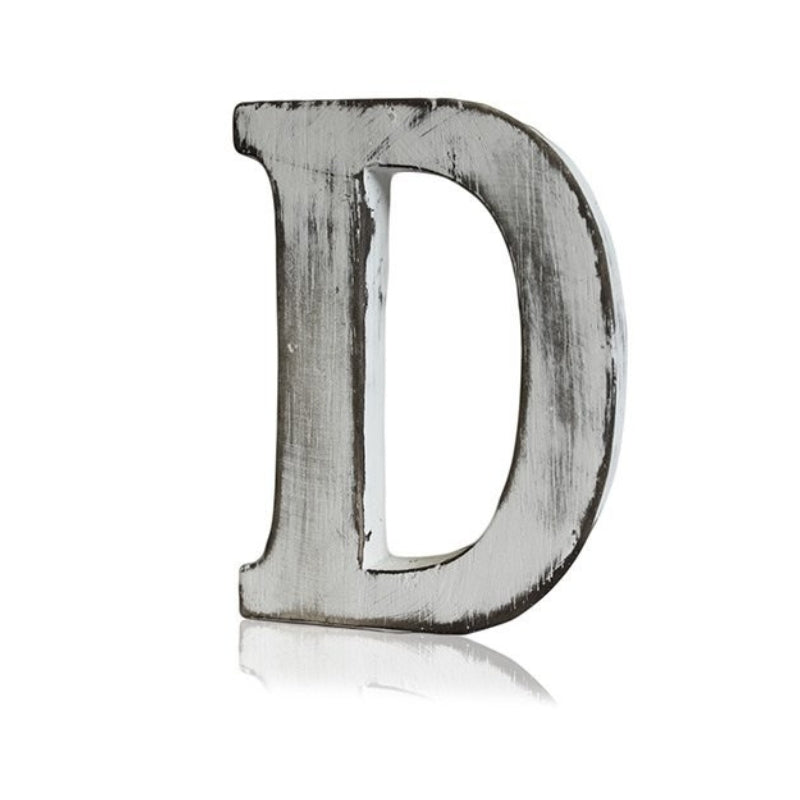 Shabby Chic Wooden Letter - D - My Vitamin Shop