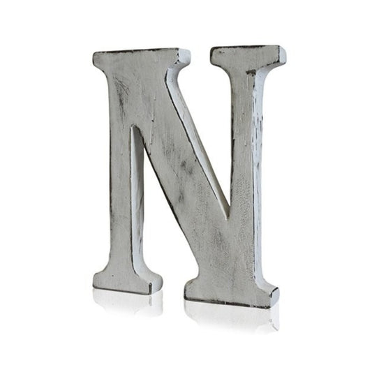 Shabby Chic Wooden Letter - N - My Vitamin Shop