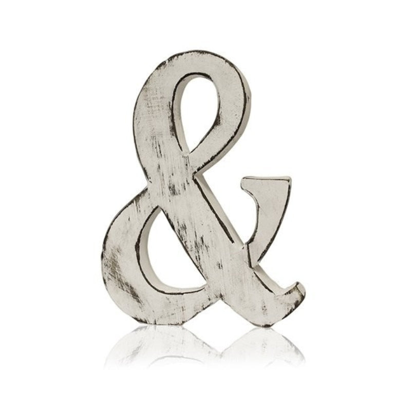 Shabby Chic Wooden Ampersand Letter - My Vitamin Shop