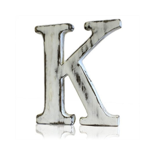 Shabby Chic Wooden Letter - K - My Vitamin Shop