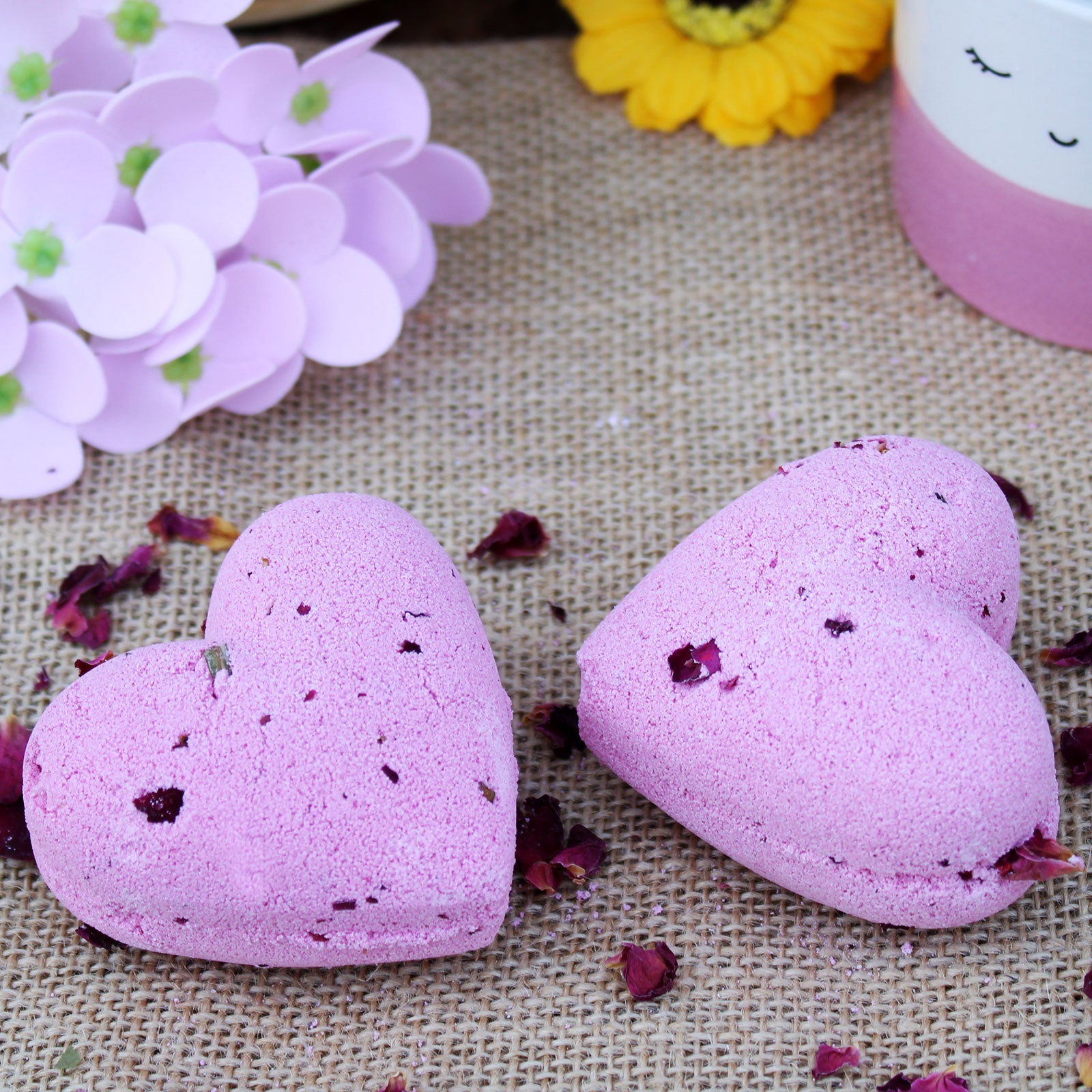 Love Heart Bath Bomb 70g - Ylang & Rose - My Vitamin Shop