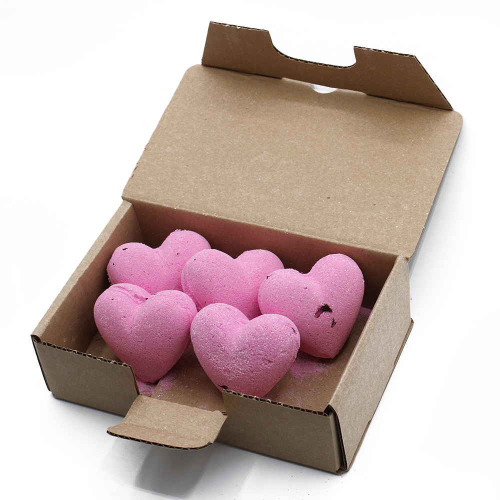 Love Heart Bath Bomb 70g - Ylang & Rose - My Vitamin Shop