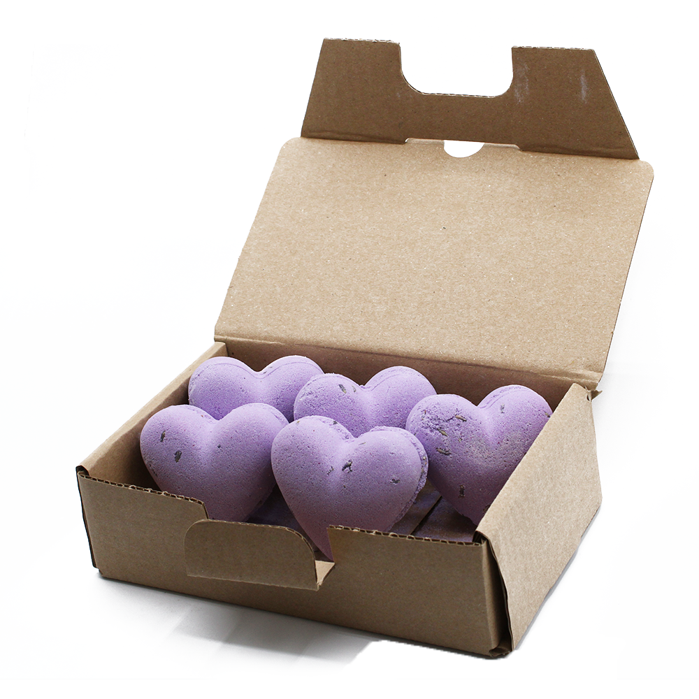 Love Heart Bath Bomb 70g - French Lavender - My Vitamin Shop