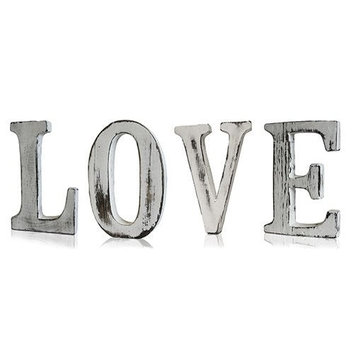 Shabby Chic Wooden Letters - LOVE (4 Letters) - My Vitamin Shop